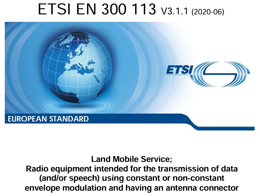 ETSI EN 300 113